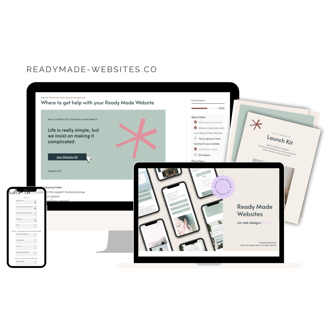 Ready Made Websites Install to Launch Walkthrough Course